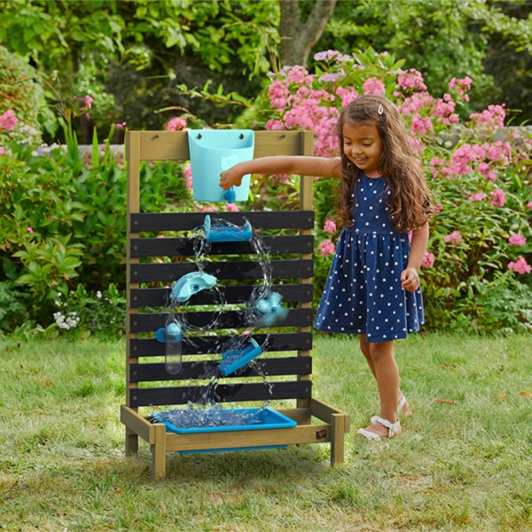 Holz Wasser-Spielwand Splash Gesamt Kind