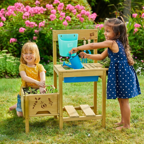 Kinder Gartentisch mit Pflanzbeet